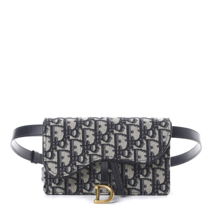 Christian Dior Oblique Saddle Belt Bag Blue 1 of 12