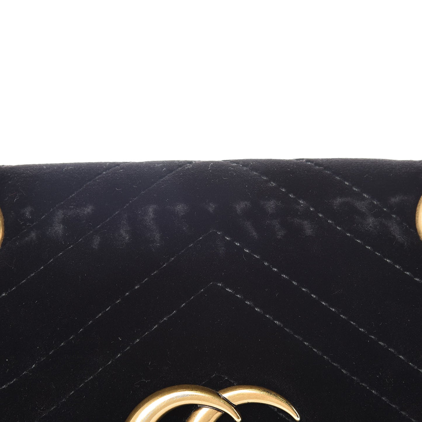 Velvet Matelasse Mini GG Marmont Shoulder Bag Black