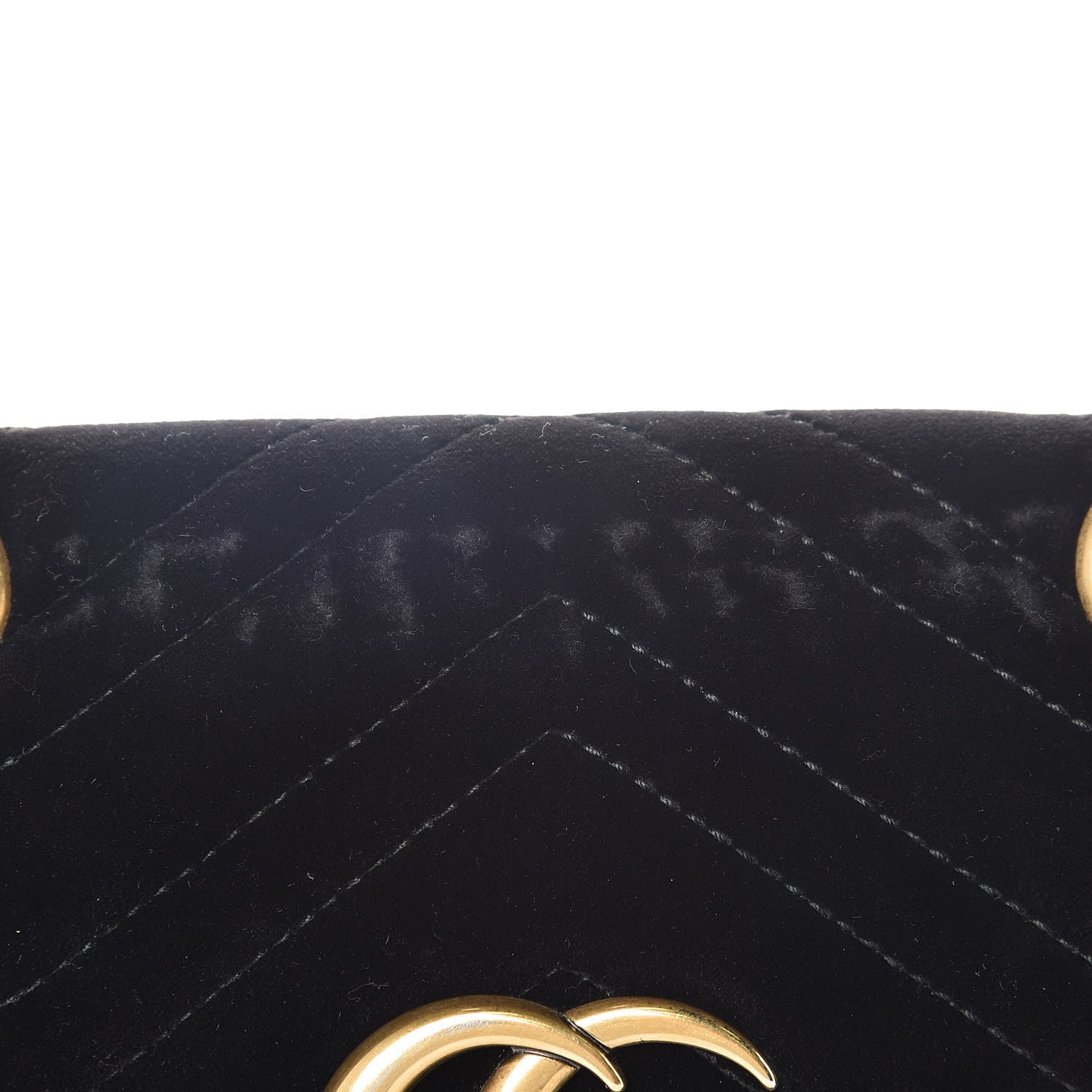 Gucci Velvet Matelasse Mini GG Marmont Shoulder Bag Black 13 of 21