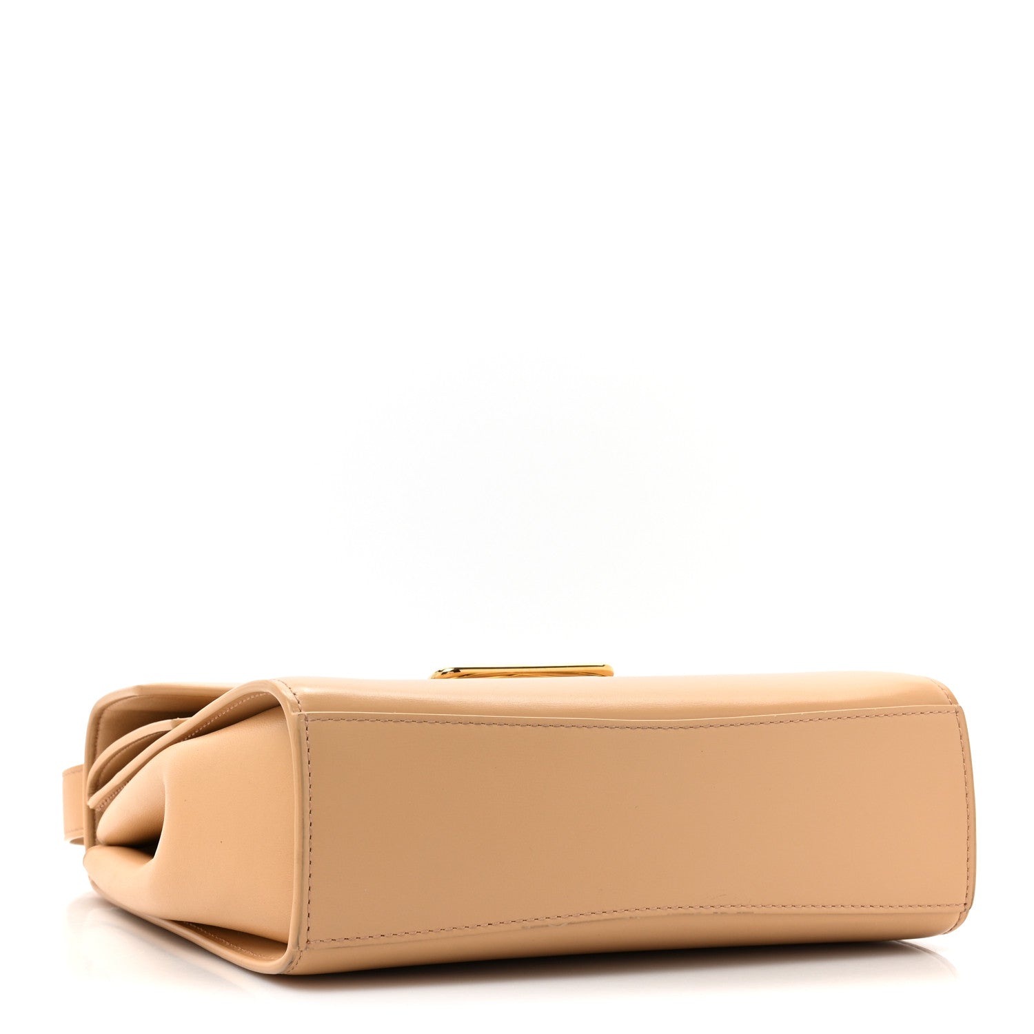 Bottega Veneta Box Calfskin Nappa Clip Bag Almond Gold 4 of 15