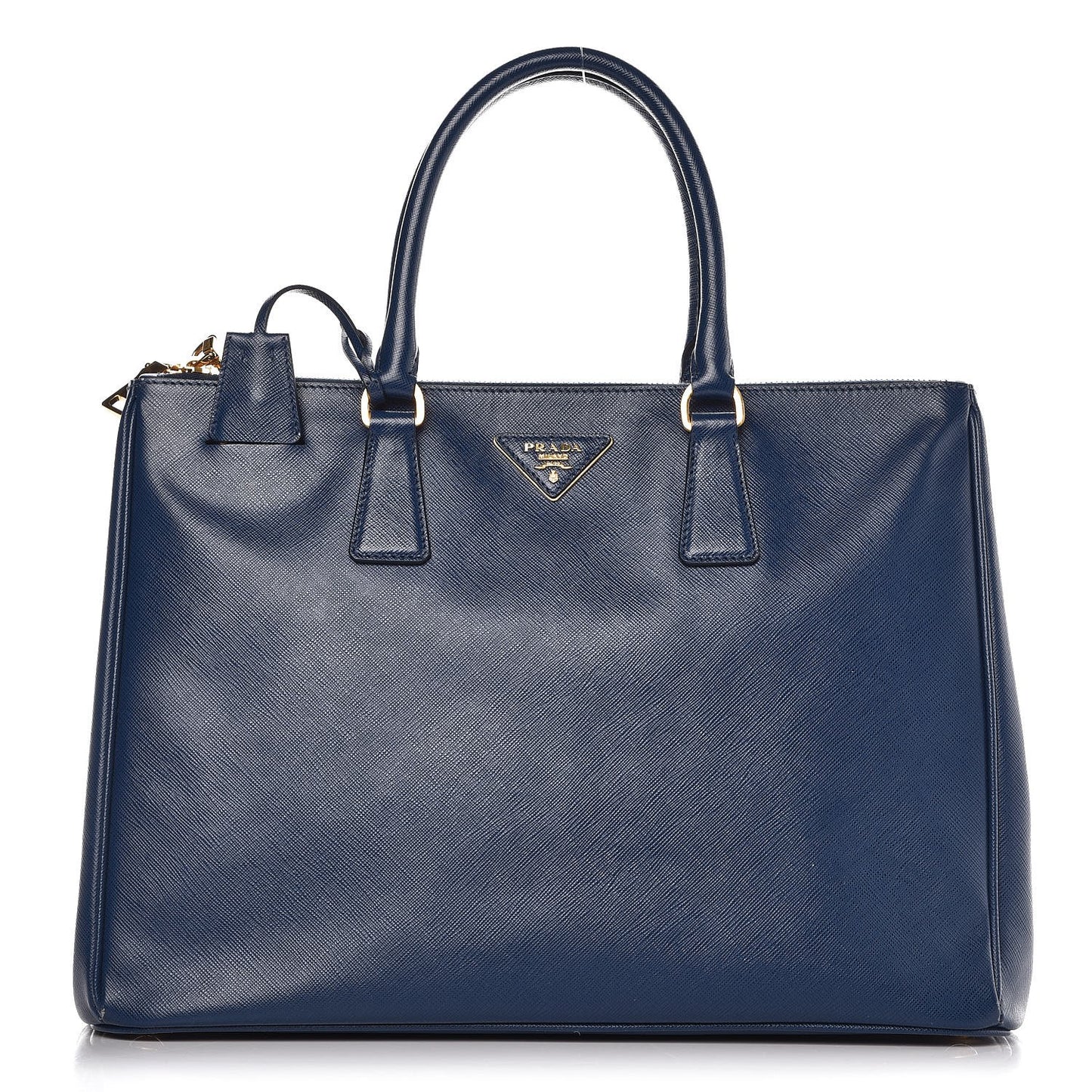 Saffiano Large Galleria Double Zip Tote Bluette