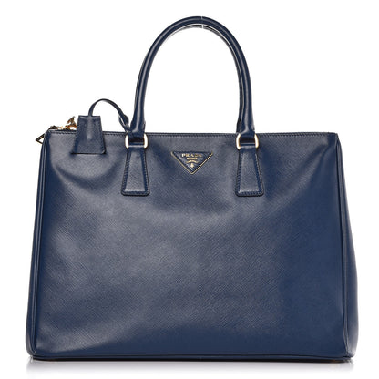 Prada Saffiano Large Galleria Double Zip Tote Bluette 1 of 15