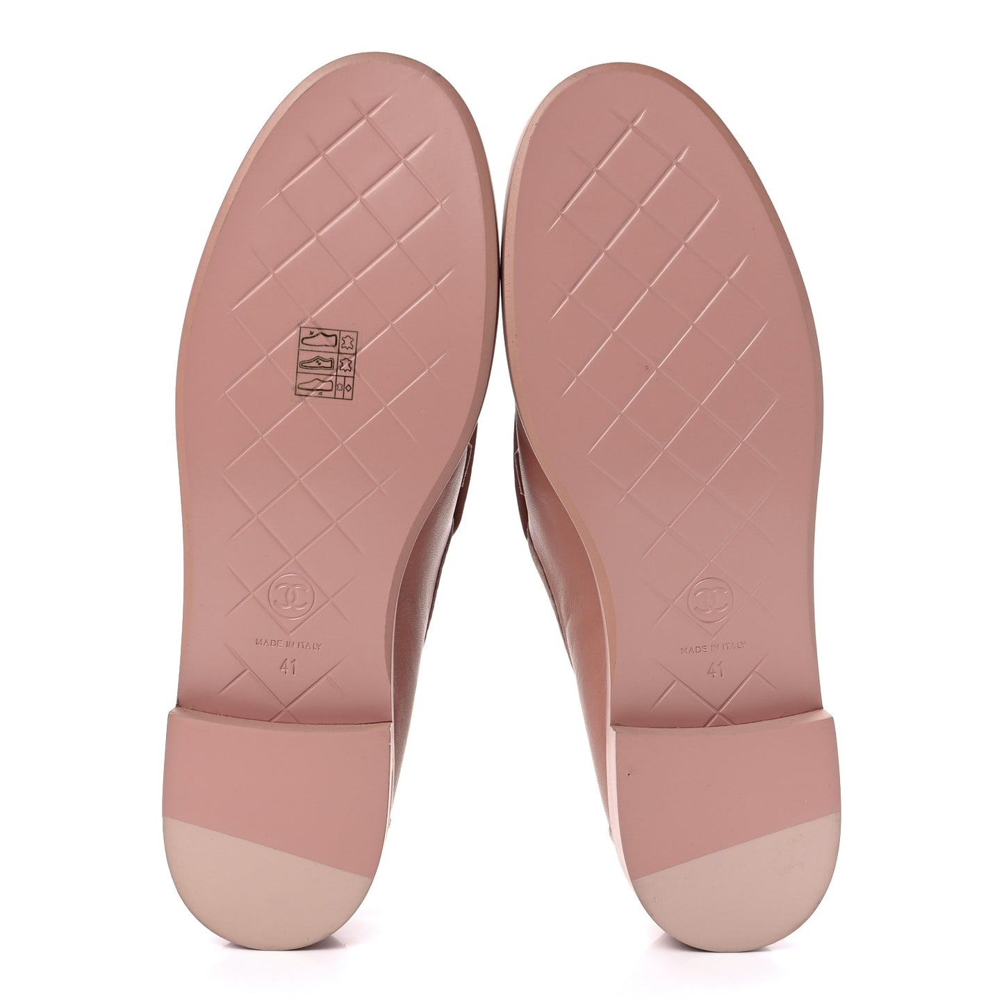 Lambskin Quilted CC Turnlock Loafers 41 Dark Pink