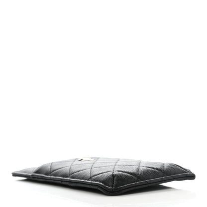 Chanel Caviar Quilted Classic Flat Wallet Pouch Black 4 of 12