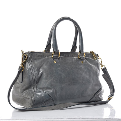 Prada Vitello Shine Shopping Satchel Avio 3 of 14