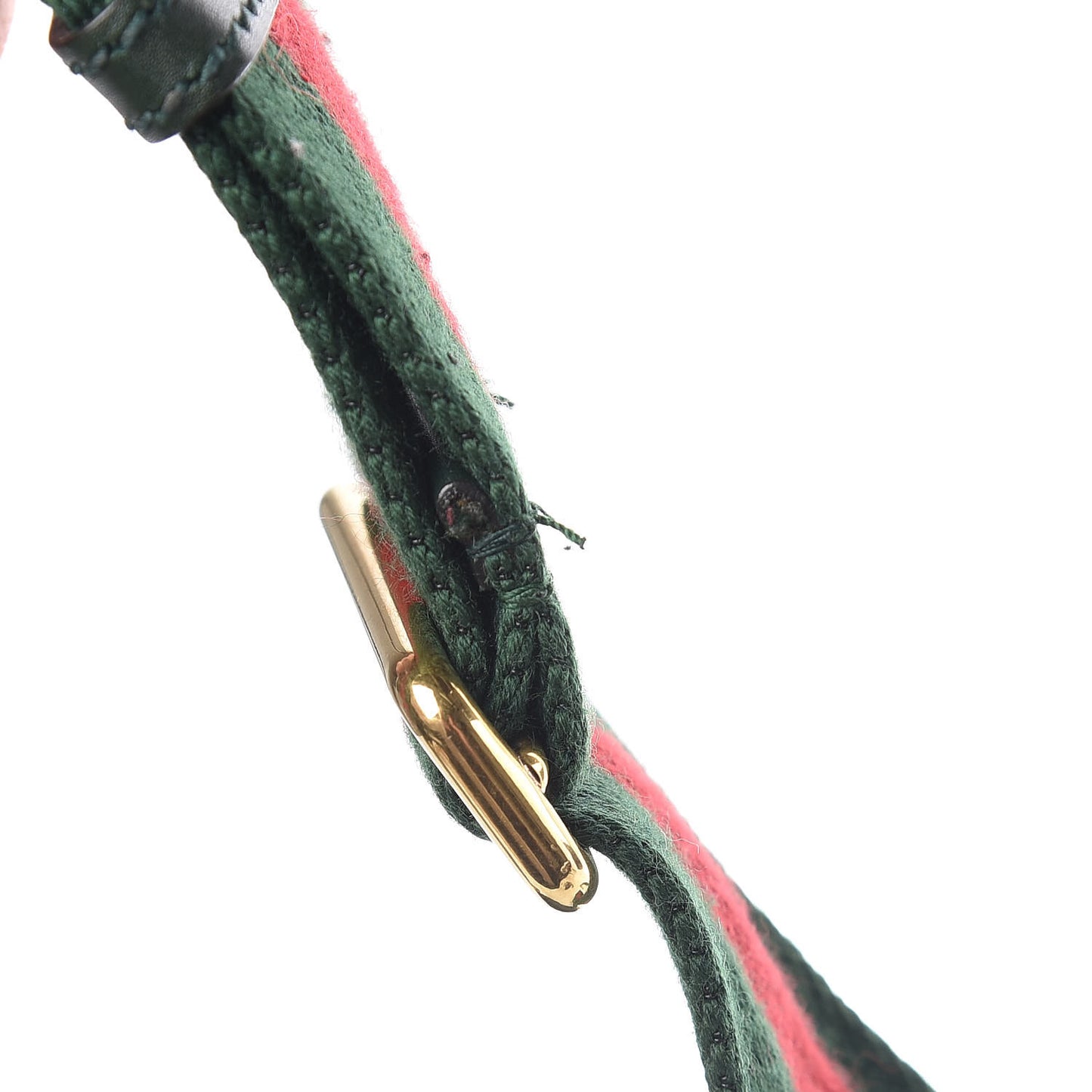 Calfskin Small Lady Web Shoulder Bag Green