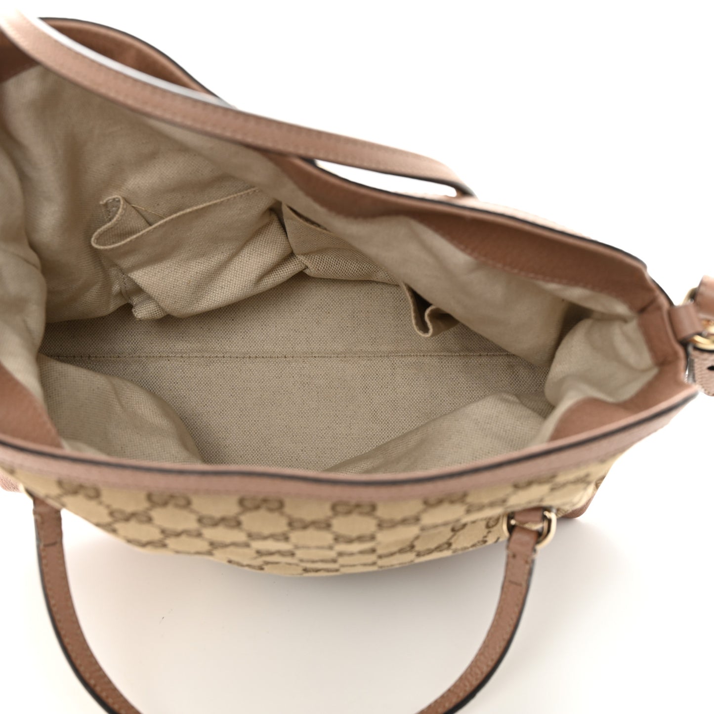 Monogram Medium Bree Foldover Tote Beige Soft Pink