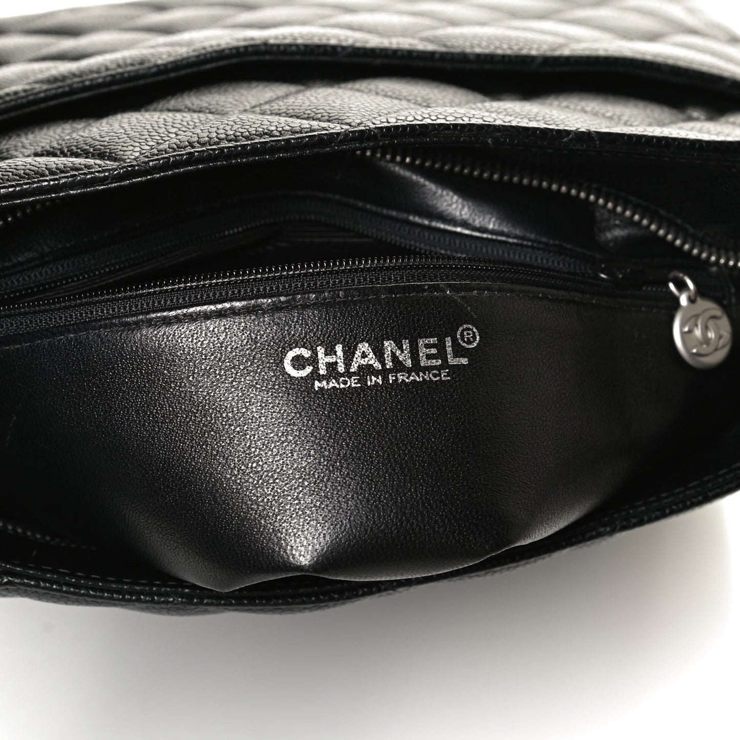 Caviar Quilted Medallion Tote Black