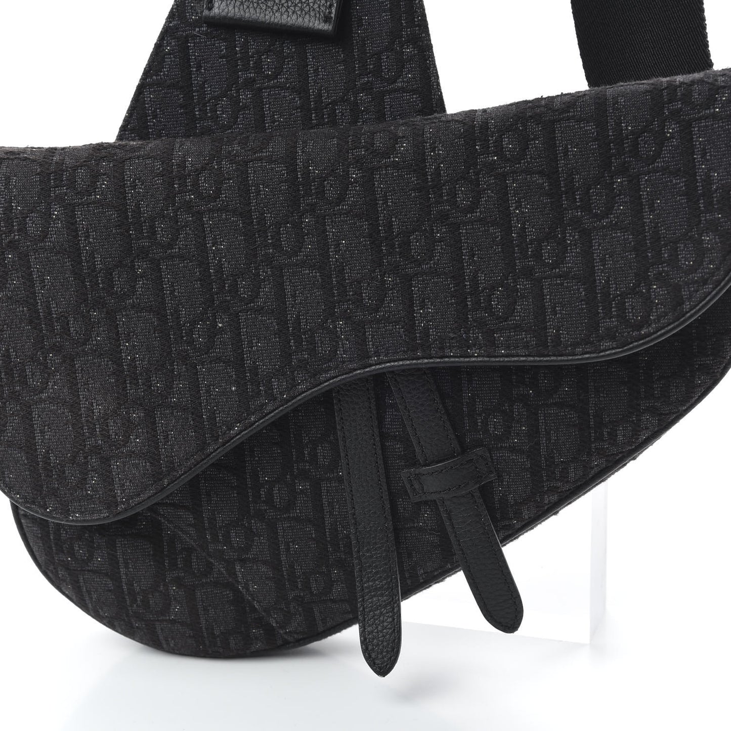 Oblique Mens Saddle Bag Black Blue