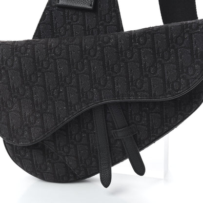 Christian Dior Oblique Mens Saddle Bag Black Blue 8 of 8