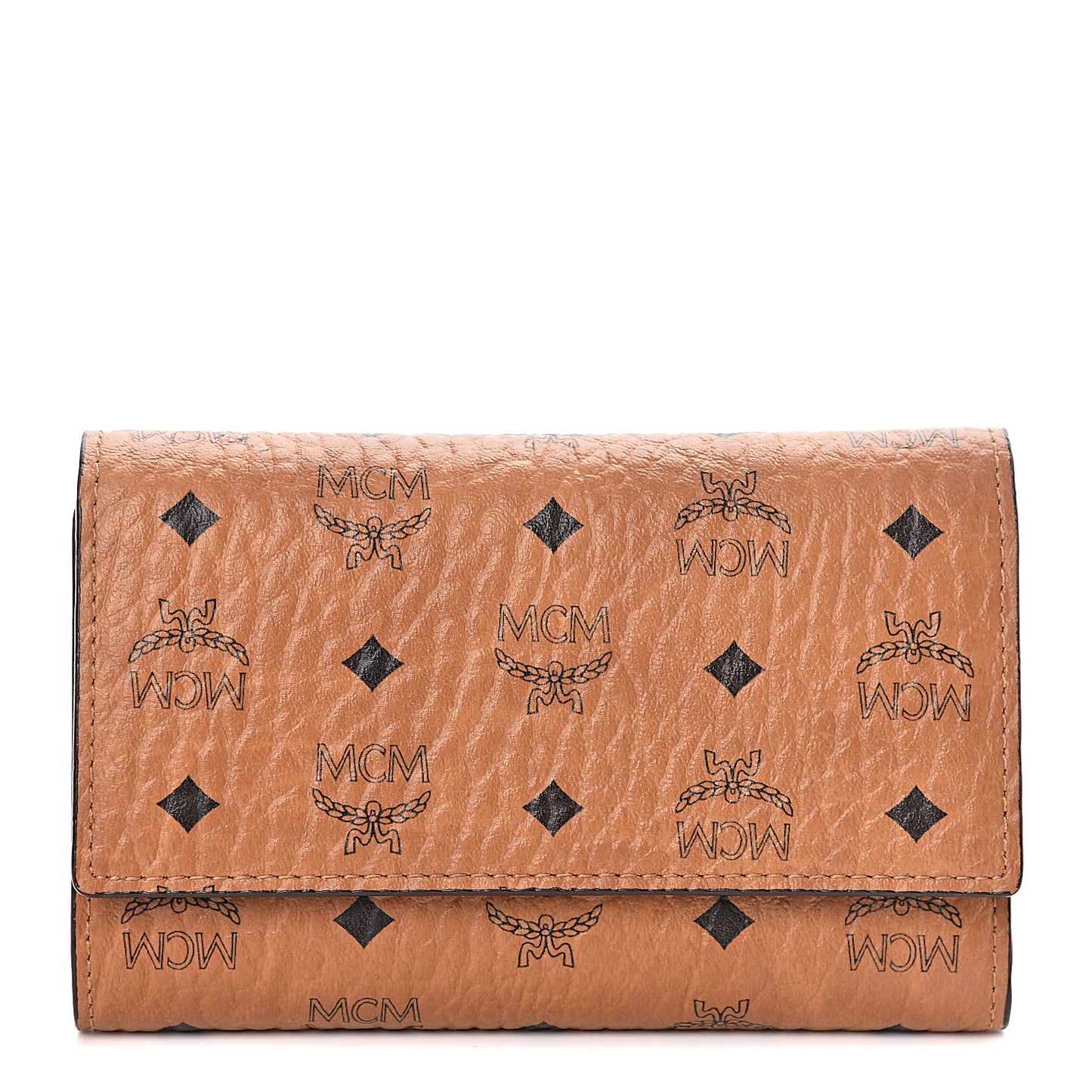 Visetos Tri-Fold Wallet Cognac