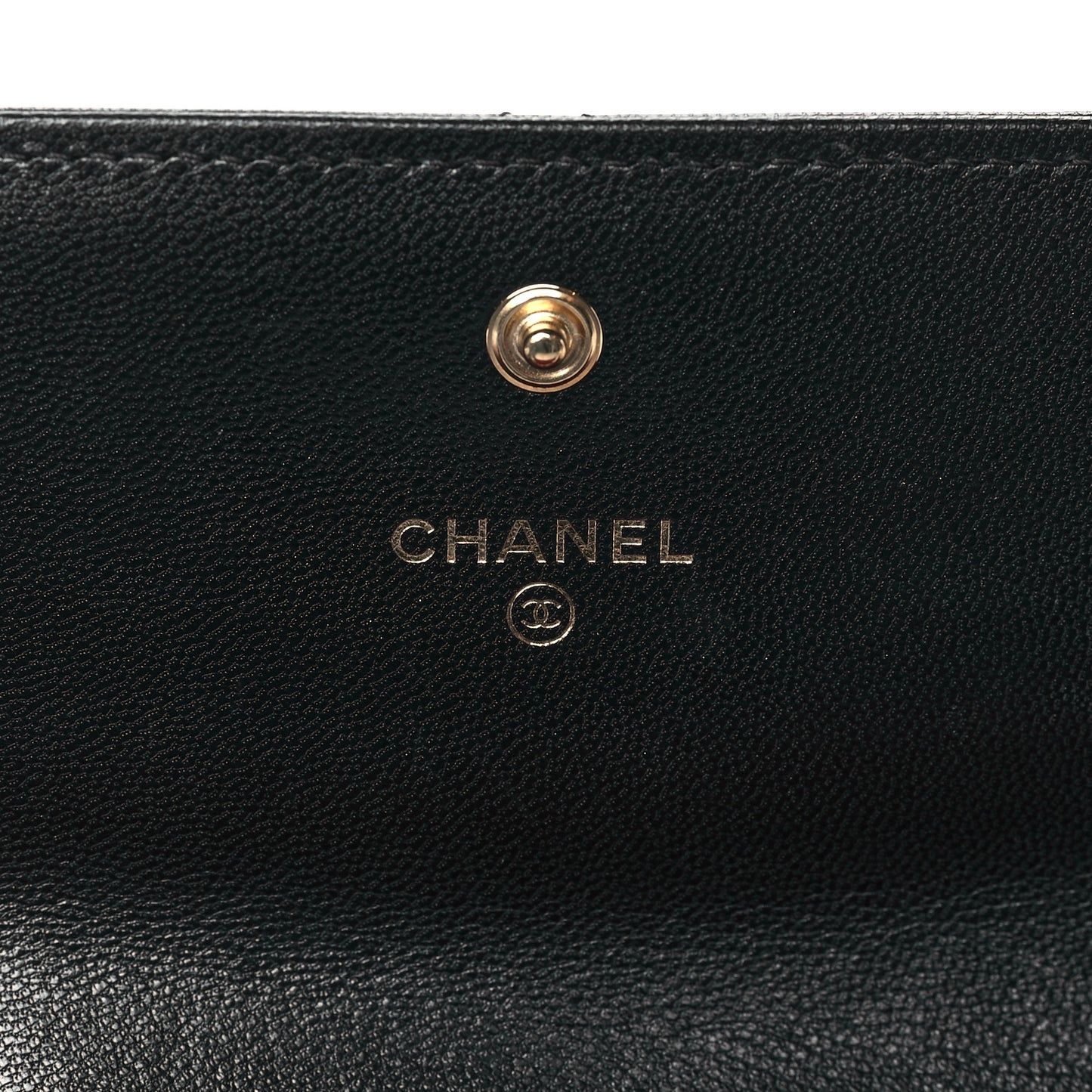 Lambskin Quilted Chanel 19 Flap Wallet Black