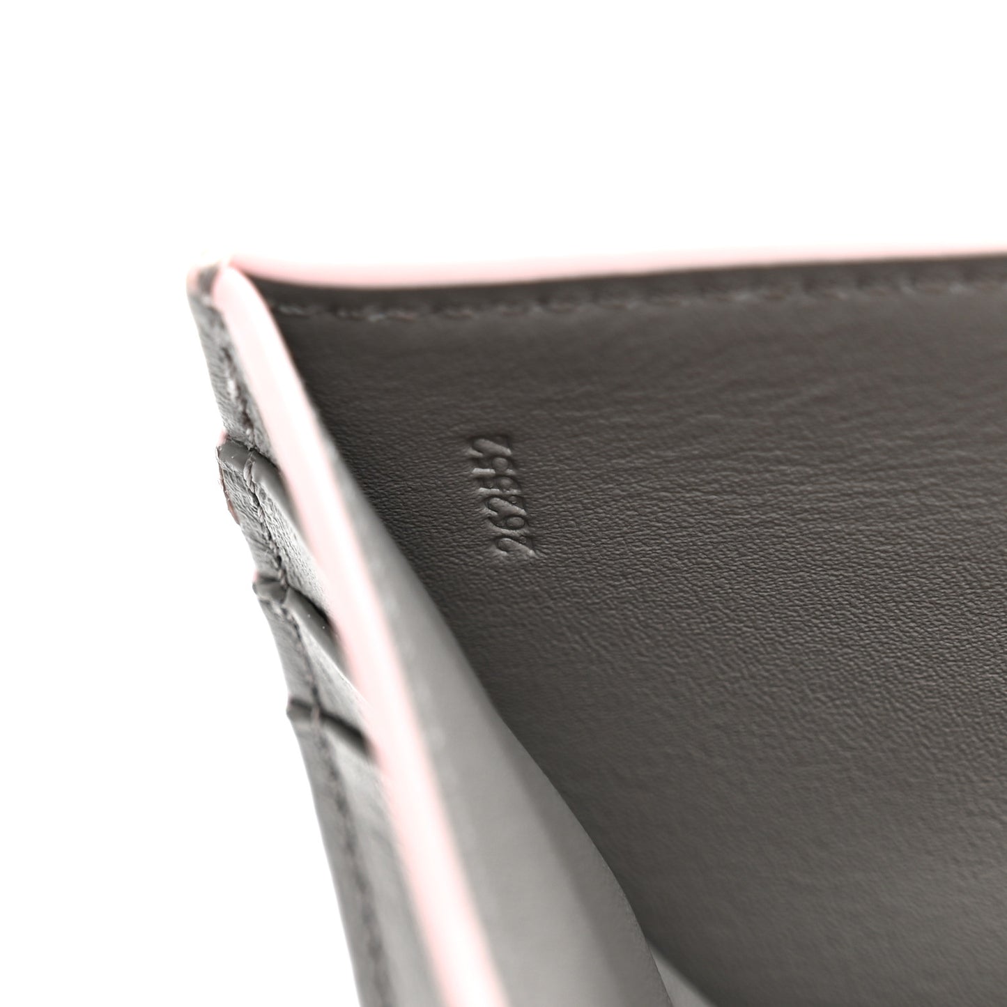 X SUNA FUJITA Satin Calfskin Deer Compact Zip Wallet Pink