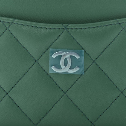 Chanel Lambskin Quilted Card Holder Green 8 of 10