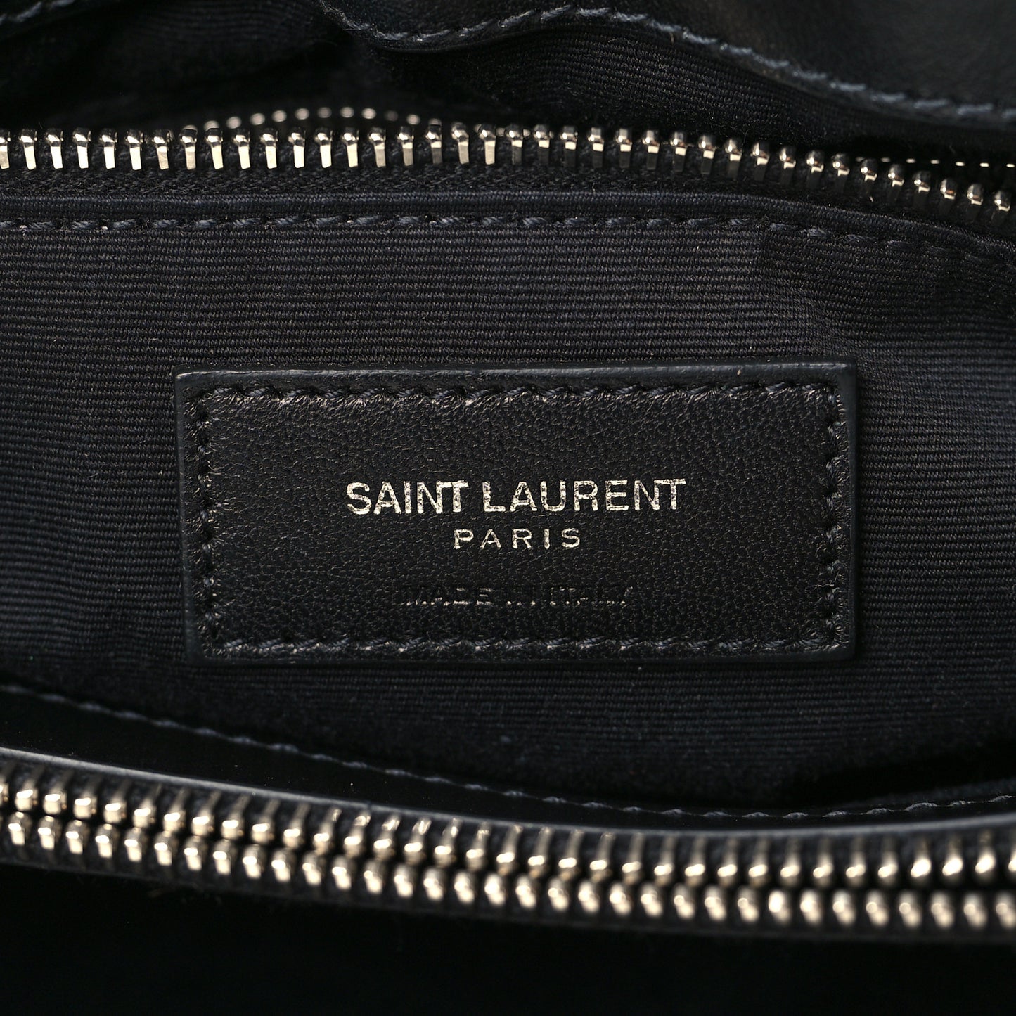 Calfskin Y Quilted Monogram Medium Loulou Chain Satchel Black