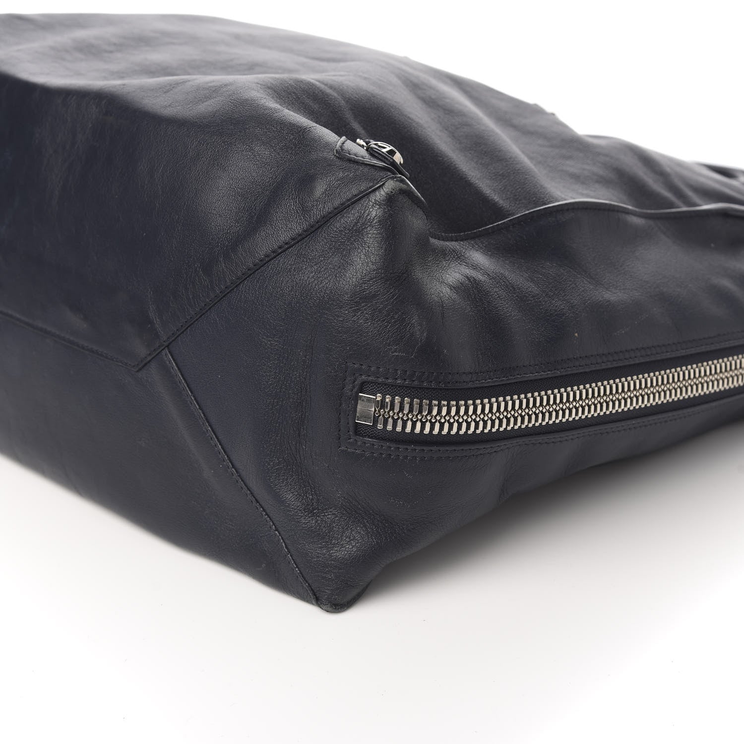 Balenciaga Veau Papier A4 Zip Around Tote Bleu Nuit 8 of 12