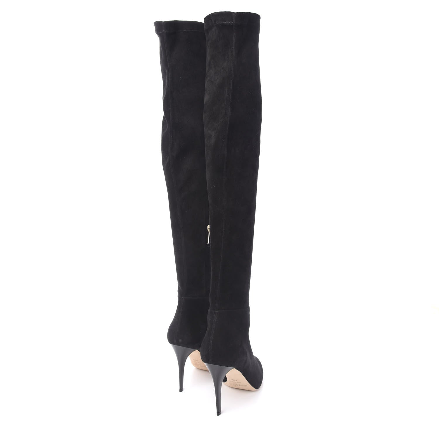 Jimmy Choo Suede Knee High Boots 40.5 Black 4 of 8