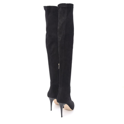 Jimmy Choo Suede Knee High Boots 40.5 Black 4 of 8