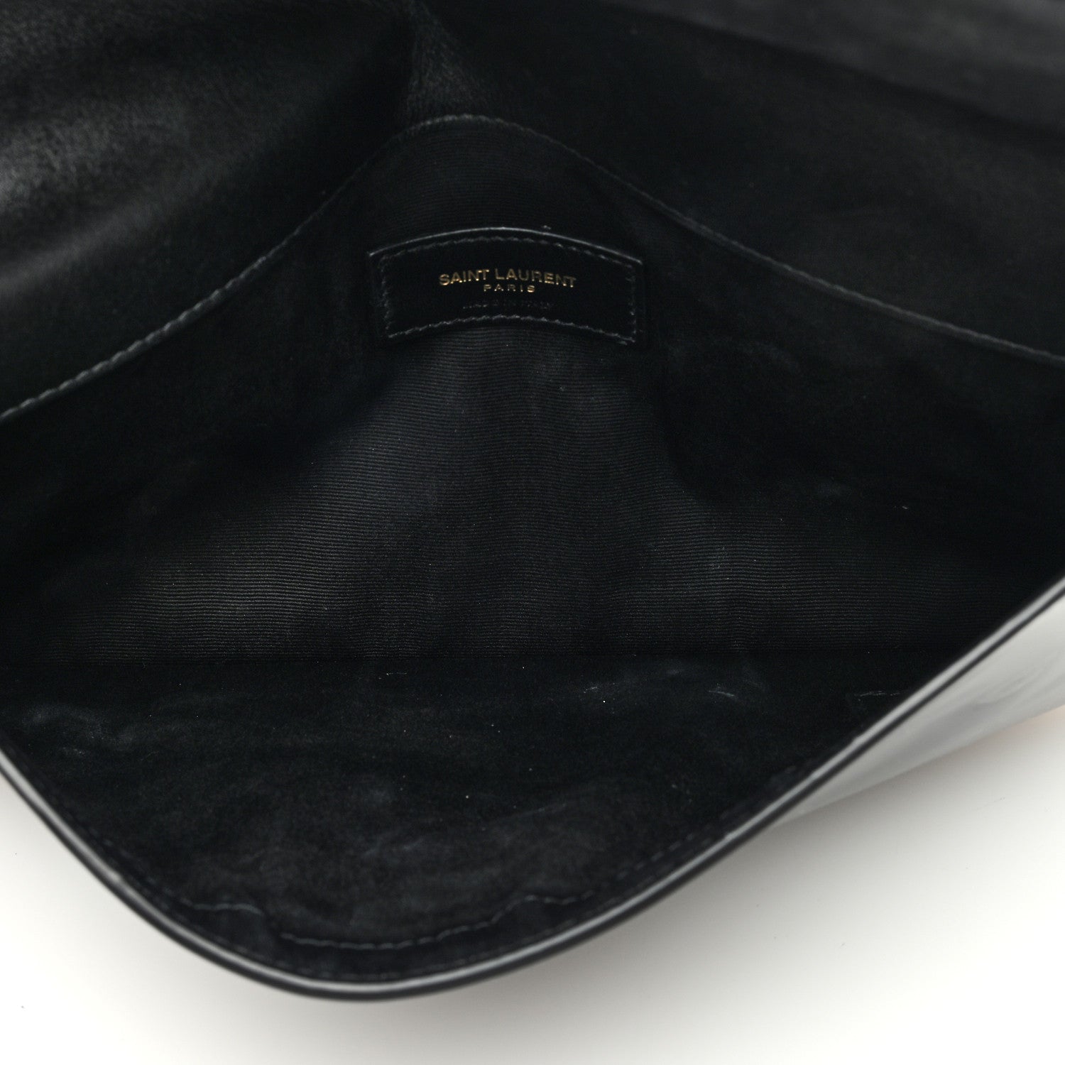 Saint Laurent Patent Calfskin Monogram Uptown Clutch Black 5 of 6