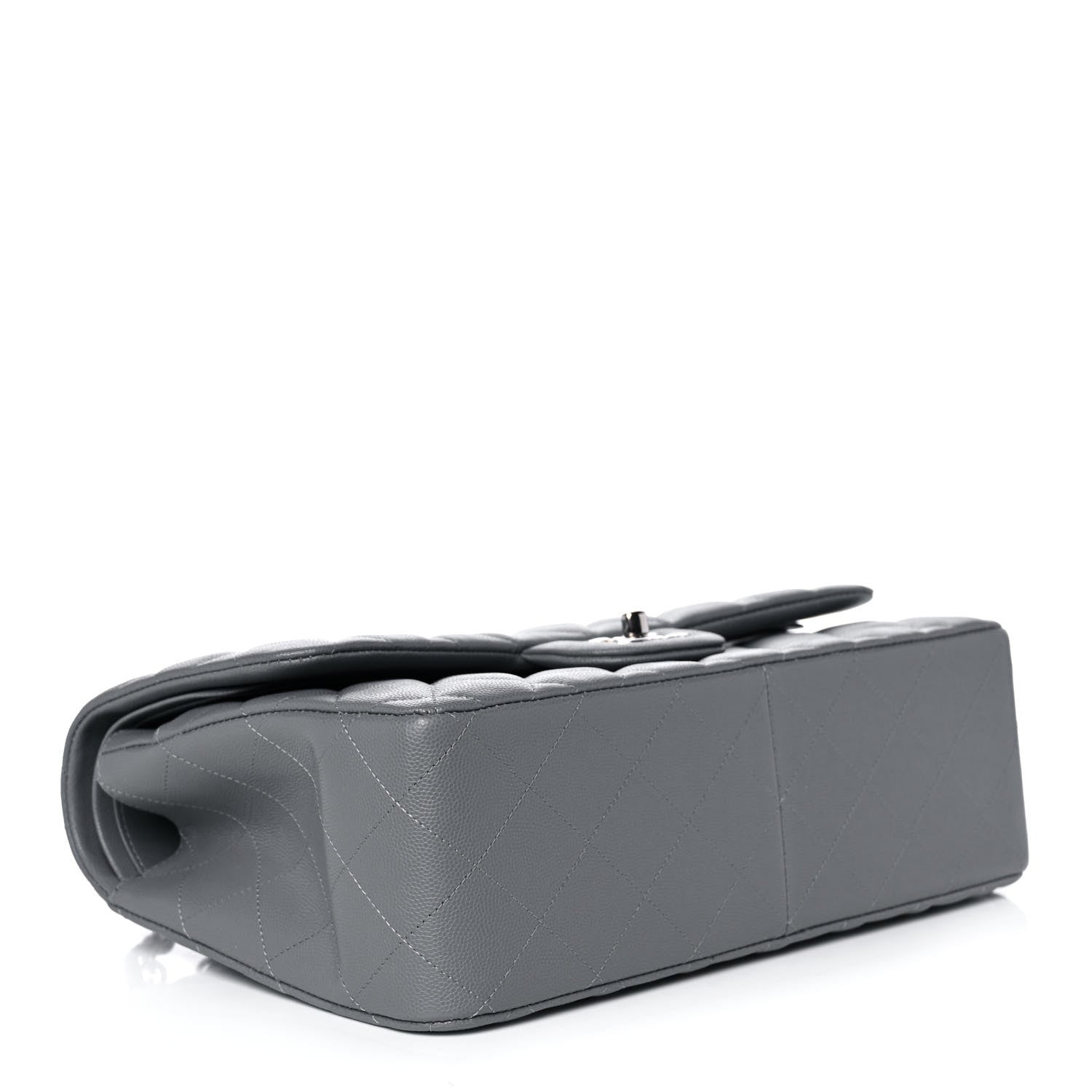 Chanel Caviar Quilted Jumbo Double Flap Grey 4 of 15