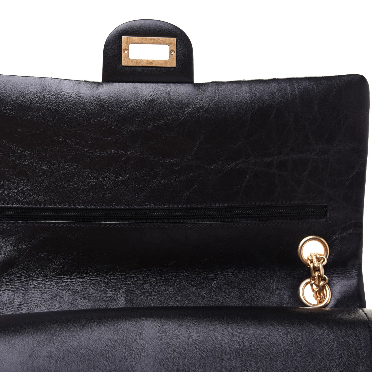 Aged Calfskin Chevron Quilted 2.55 Reissue 226 Flap Black