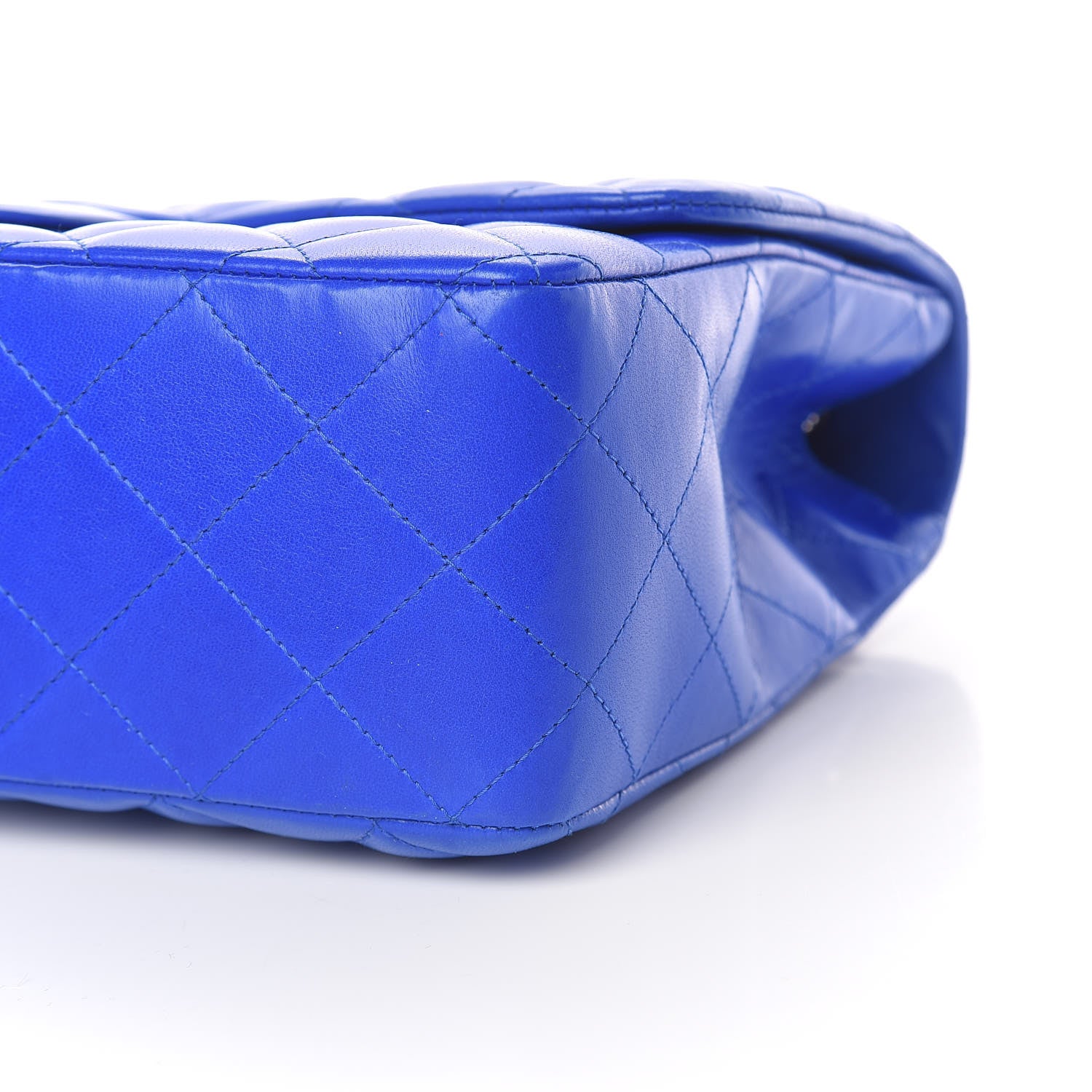 Chanel Lambskin Quilted Jumbo Single Flap Blue 6 of 15