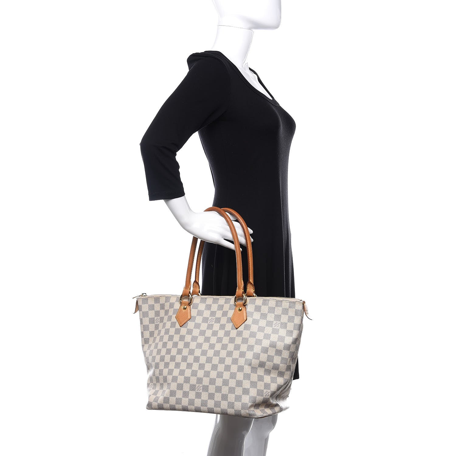 Louis Vuitton Damier Azur Saleya MM 3 of 13