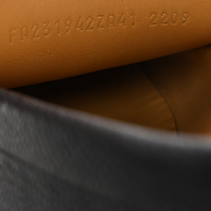 Hermes Grained Calfskin Mens Duke Loafer 42 Black 9 of 9