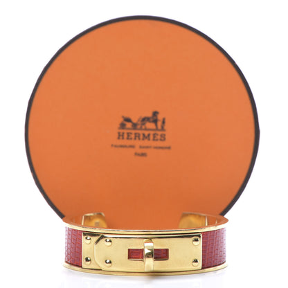 Hermes Lizard Kelly Cuff Rouge 5 of 5