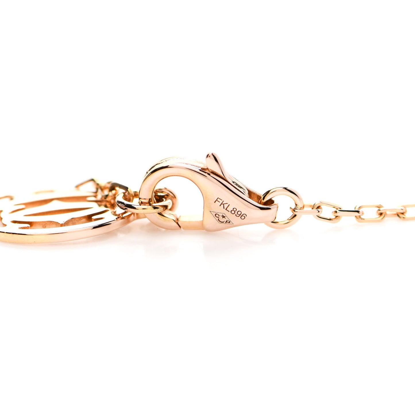 18K Pink Gold Diamond SM D'Amour Pendant Necklace