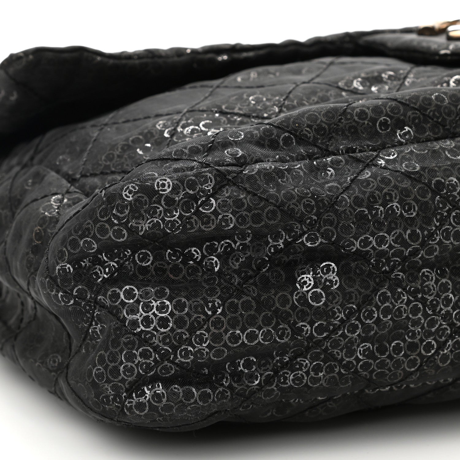 Chanel Hidden Sequin Maxi Flap Black 8 of 11