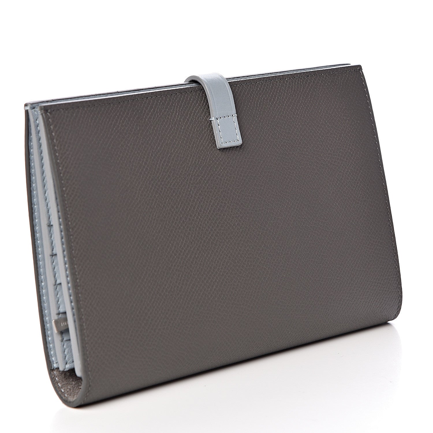 Celine Grained Calfskin Large Multifunction Strap Wallet Pebble Mineral 3 of 8