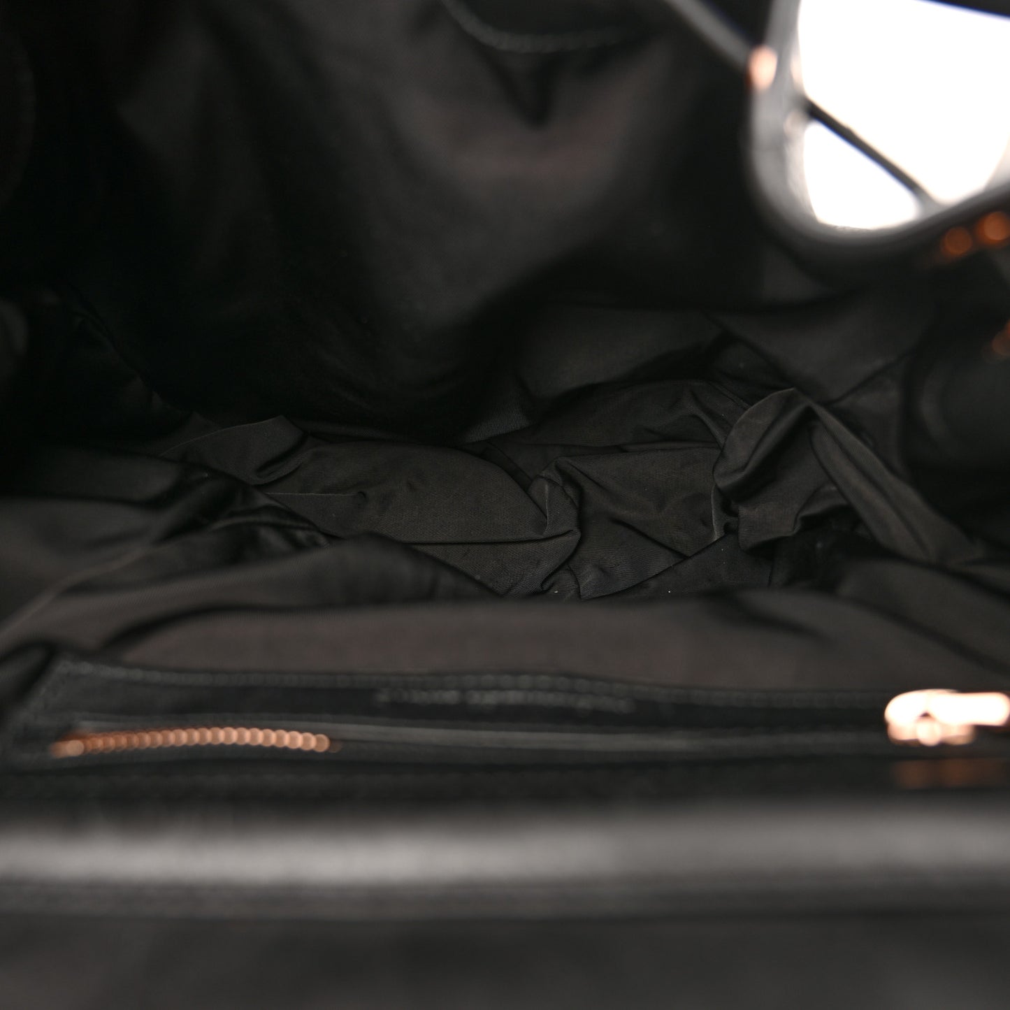 Pebbled Calfskin Prisma Skeletal Backpack Black Rose Gold Hardware