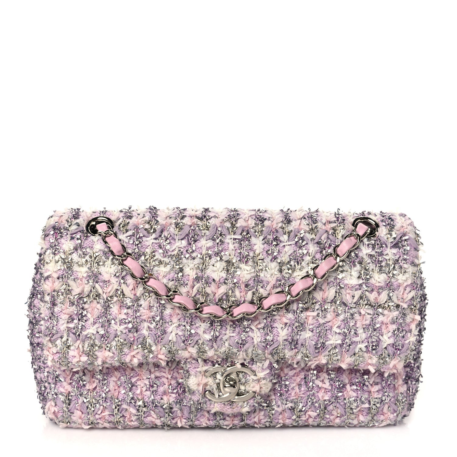 Chanel Tweed Medium Single Flap Pink 1 of 10