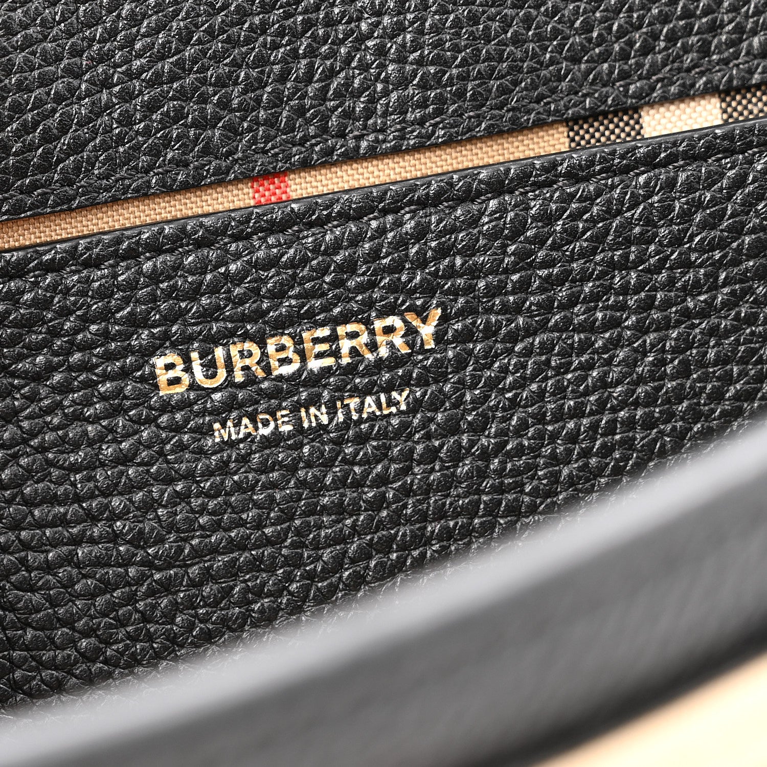 Burberry Coated Canvas Calfskin Vintage Check Medium Note Crossbody Bag Black 6 of 14