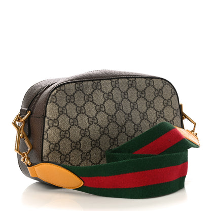Gucci GG Supreme Monogram Web Neo Vintage Shoulder Bag Beige New Acero Crop 3 of 11