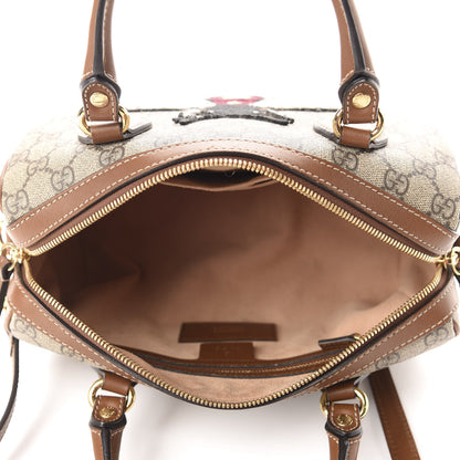 Gucci GG Supreme Monogram Bee Embroidered Small Boston Beige Tuscany 5 of 15