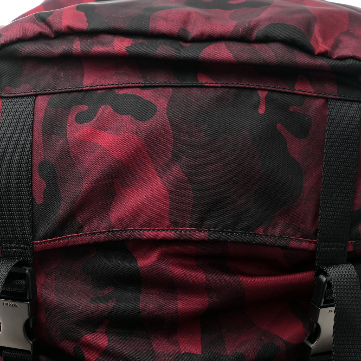 Prada Tessuto Nylon Camouflage Print Drawstring Backpack Bordeaux 7 of 11