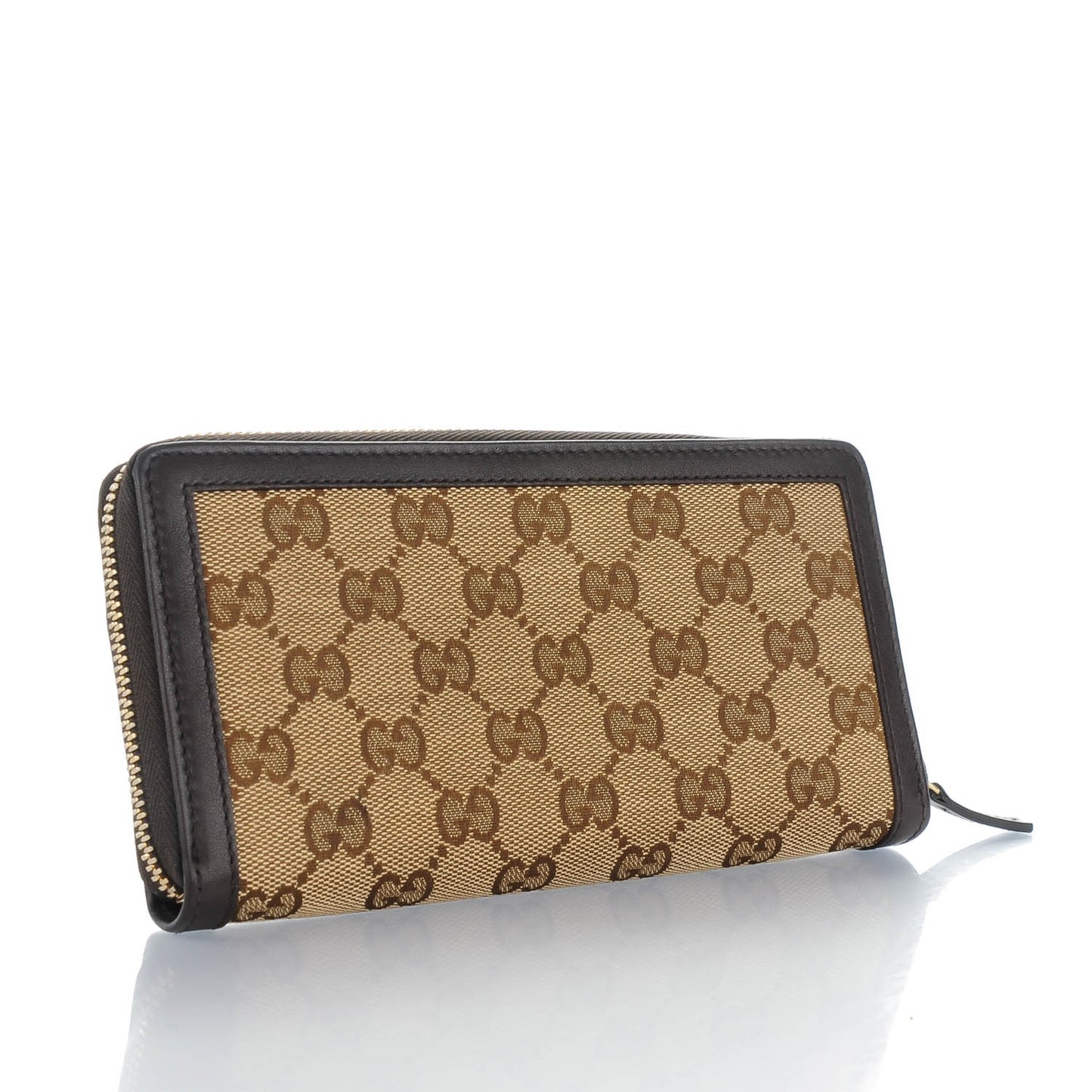 Monogram Margaux Calfskin Sukey Zip Around Wallet Beige Ebony Cocoa