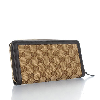 Gucci Monogram Margaux Calfskin Sukey Zip Around Wallet Beige Ebony Cocoa 3 of 7