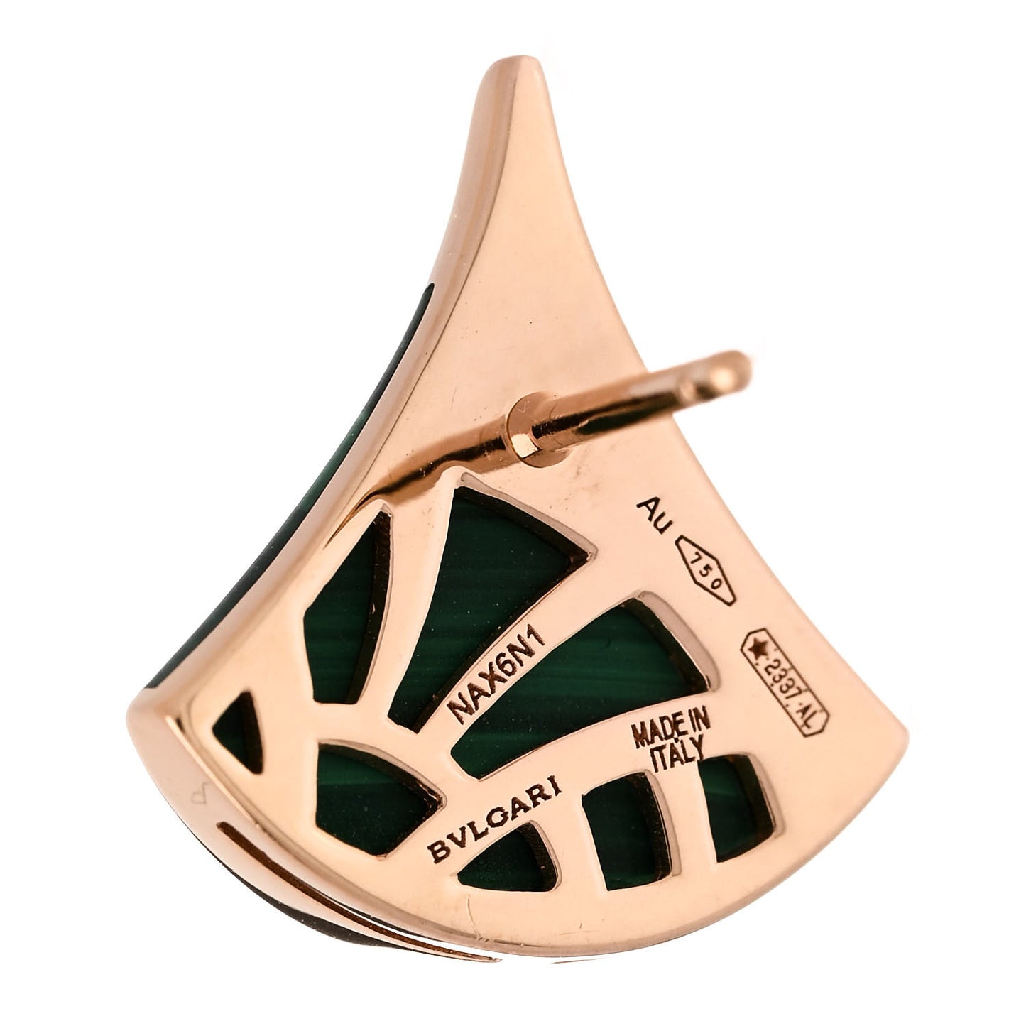 18K Rose Gold Diamond Malachite Divas' Dream Stud Earrings