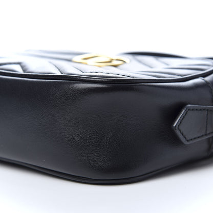 Gucci Calfskin Matelasse Mini GG Marmont Chain Shoulder Bag Black 8 of 9
