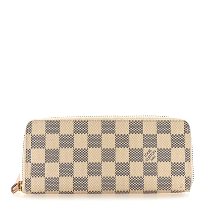 Louis Vuitton Damier Azur Clemence Wallet Rose Ballerine 1 of 6
