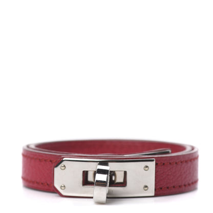Hermes Chevre Kelly Double Tour Bracelet M Rubis 1 of 5