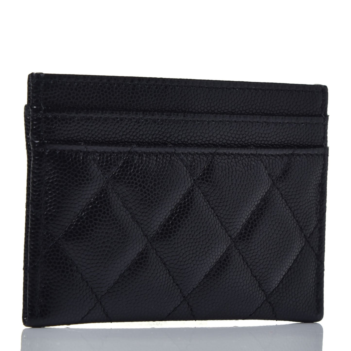 Caviar Quilted My Everything Card Holder Black