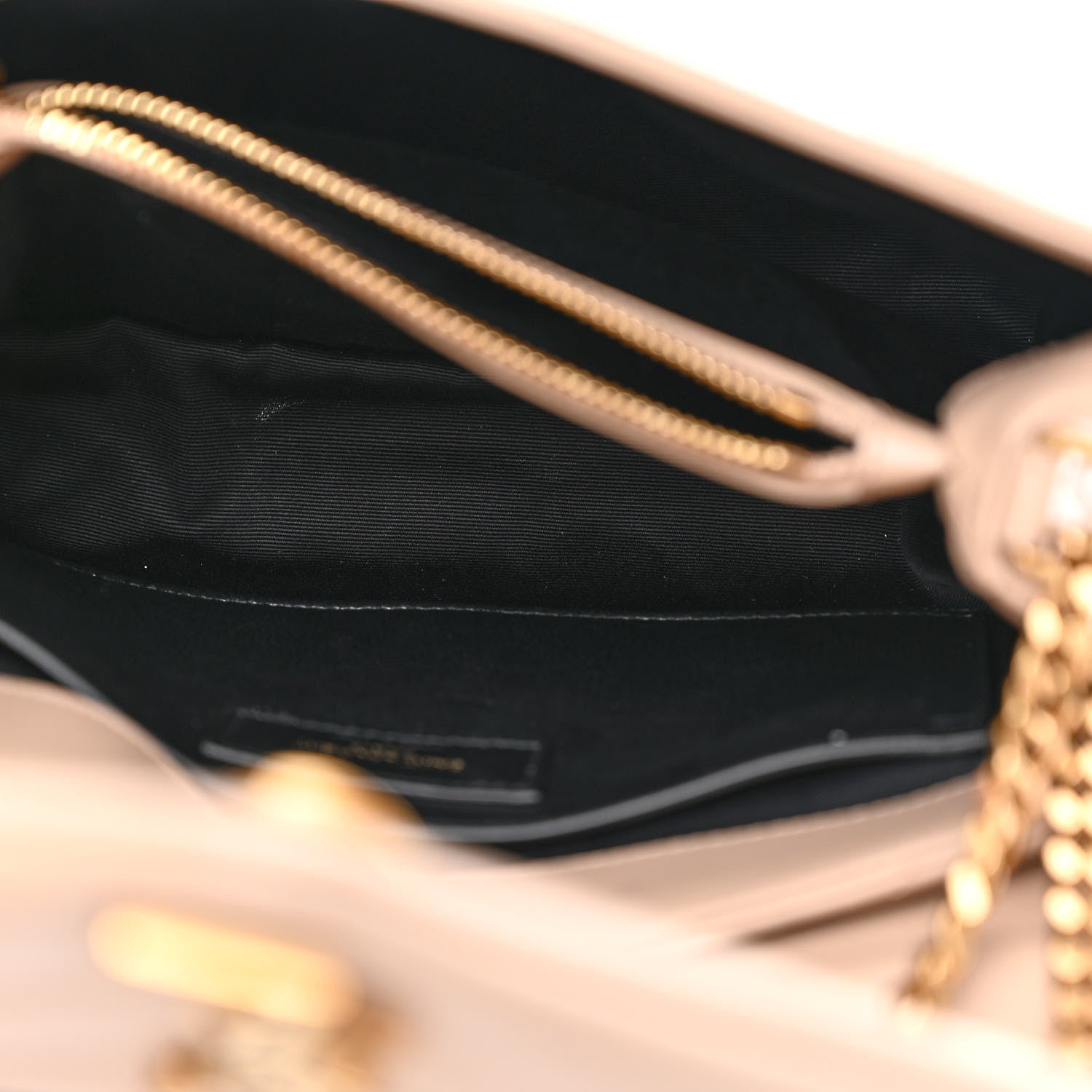 Saint Laurent Calfskin Y Quilted Monogram Small Loulou Chain Satchel Dark Beige 6 of 11