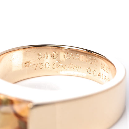 Cartier 18K Yellow Gold Citrine Tank Ring 54 7 6 of 8