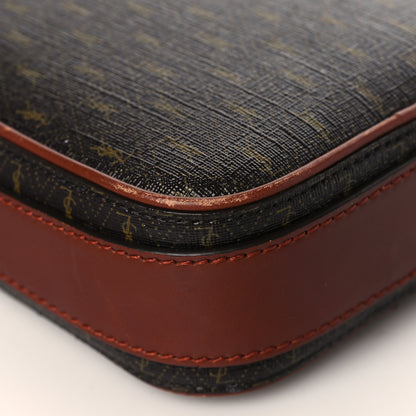 Saint Laurent Canvas Smooth Calfskin Le Monogramme Crossbody Pouch Chestnut 9 of 12
