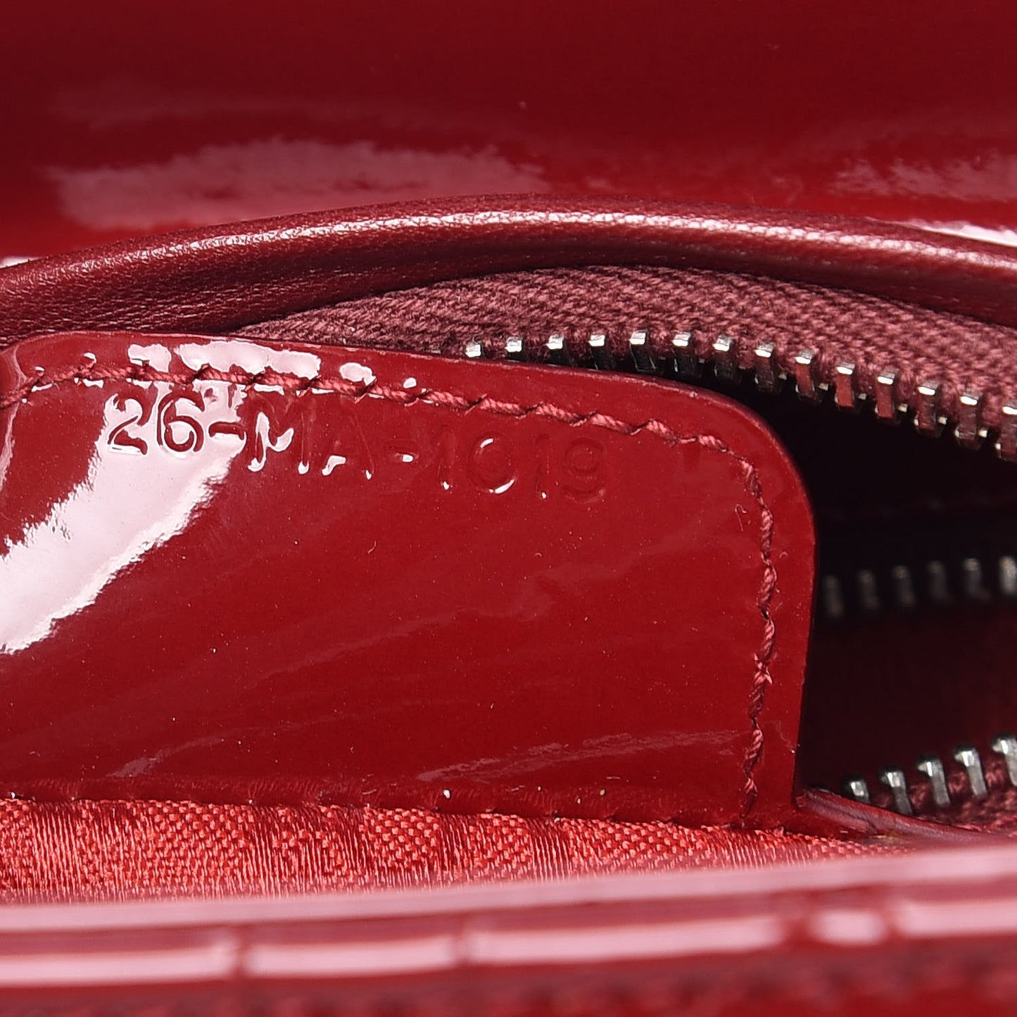 Patent Cannage Medium Lady Dior Red