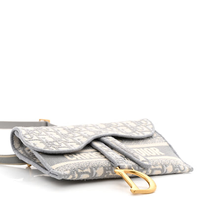 Christian Dior Oblique Slim Saddle Pouch Grey 4 of 14